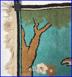 Vintage Bambi Rug Bambi and Thumper in the Forest Walt Disney 38x21