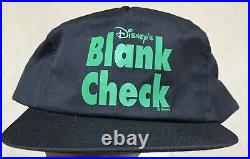 Vintage Blank Check Hat Disney Movie Promo 90s Channel Burns Vista Pictures Walt