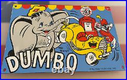 Vintage Diamond D-x Gasoline Porcelain Sign Walt Disney Dumbo Gas Oil Pump Plate