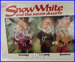 Vintage Disney Bikin Walt Disney Seven Dwarfs Figures Snow White In Original Box