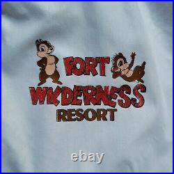 Vintage Disney Fort Wilderness Resort Campground Graphic Jacket Mickey Mouse Lrg