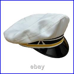 Vintage Disney Monorail Cast Member Uniform Pilot Captain Hat. Size 7 1/2