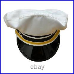 Vintage Disney Monorail Cast Member Uniform Pilot Captain Hat. Size 7 1/2