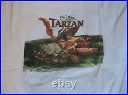 Vintage Disney Store Tarzan & Jane Movie T-Shirt Sz L/XL