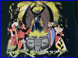 Vintage Disney Villains Double Sided Group Witch Hades Scar L/XL T Shirt Rare