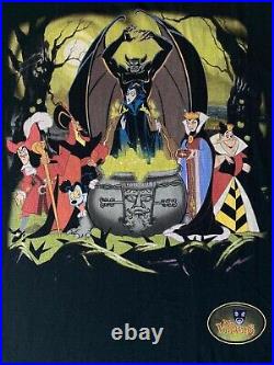 Vintage Disney Villains Double Sided Group Witch Hades Scar L/XL T Shirt Rare