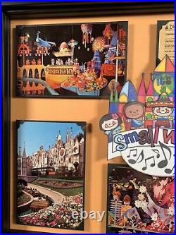Vintage Disneyland E Ticket Framed Its A Small World Ride Postcard Walt Disney