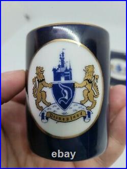 Vintage Disneyland Espresso Cup Saucer Walt Disney Productions Crest of Arms