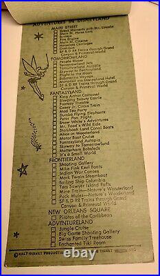Vintage Disneyland Large Ride Ticket Book A-E Matching Serial #s Walt Disney