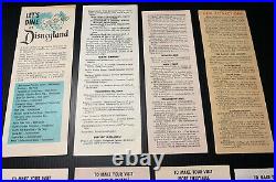 Vintage Disneyland Park Entry Pamphlets 1955-1965 Brochure 10 Total Rare Disney