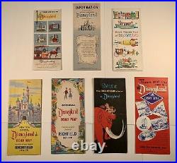 Vintage Disneyland Park Ride Pamphlet Brochure Origanal Walt Disney Map Guide