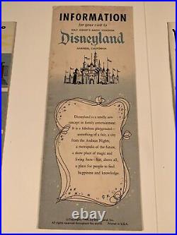 Vintage Disneyland Park Ride Pamphlet Brochure Origanal Walt Disney Map Guide
