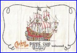 Vintage Disneyland Pirate Ship Restaurant Placemat Chicken Of The Sea Walt Disne