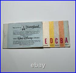 Vintage Disneyland Ride Ticket Coupon Book COMPLETE A-E Matching Serial Numbers