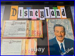 Vintage Disneyland Ticket Book Postcard Original Walt Disney Frames Mickey Mouse