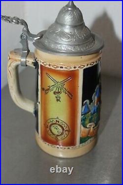 Vintage Disneyland Walt Disney Productions German Ceramic Beer Stein Castle LID