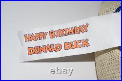 Vintage Donald Duck Birthday Squeaking Hat Disneyland Mesh Wdp (dis4)