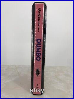 Vintage Dumbo (1941) VHS Walt Disney Black Diamond Clamshell Pink Black Case