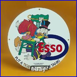 Vintage Esso Gasoline Porcelain Walt In Your Tank Disney Service Station Sign03