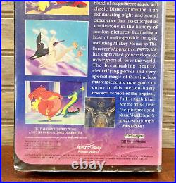 Vintage FANTASIA 1991 Walt Disney Masterpiece VHS #1132 BLACK CLAMSHELL
