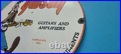 Vintage Gibson Guitars & Amplifiers Porcelain American Walt Disney Service Sign