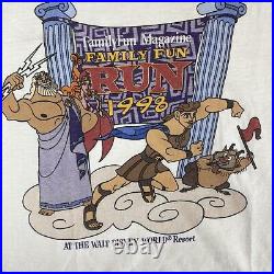 Vintage Hercules 1998 Shirt Magazine Family Fun Run Walt Disney World Resort L