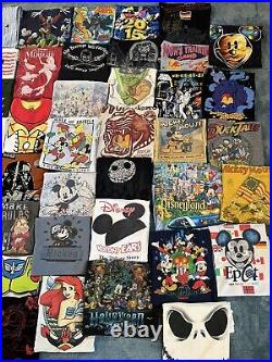 Vintage LOT OF 47 90's 2000's 2010's Walt Disney T-Shirts Men's Mickey Goofy