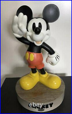 Vintage Large WALT DISNEY MICKEY MOUSE STATUE HEAVY 20 TALL FIGURE with 1928 BASE