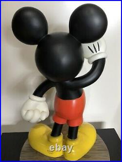 Vintage Large WALT DISNEY MICKEY MOUSE STATUE HEAVY 20 TALL FIGURE with 1928 BASE