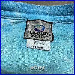 Vintage Liquid Blue Walt Disney World Splash Mountain Tie Dye T-Shirt Men's XL