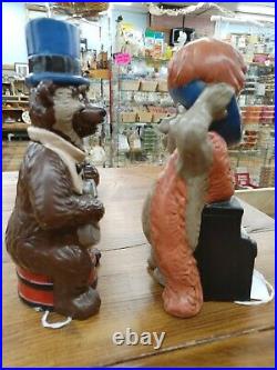Vintage Lot 2 Country Bear Jamboree Walt Disney Productions Ceramic Figurines