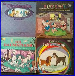 Vintage Lot of 40 Walt Disney Vinyl LP's Storybooks & Records Collection