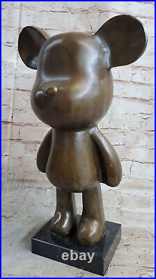 Vintage MICKEY MOUSE Bronze Figurine, Collectible Walt DISNEY Character Sculptur
