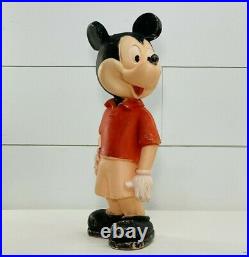 Vintage Mickey Mouse Blow Mold Coin Bank Walt Disney Productions