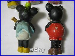 Vintage Mickey Mouse Rare Band Walt Disney Figures Set of 5 T