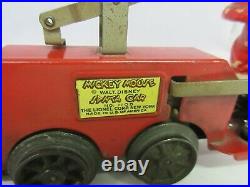 Vintage Mickey Mouse Santa Car # 1105 Lionel Corp Walt Disney Rare Wind Up 645