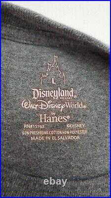 Vintage Mickey Mouse T-Shirt Walt Disney World Classic Vintage Logo Gray Large