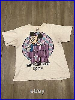 Vintage Mickey Mouse Walt Disney Land Epcot Center T Shirt USA