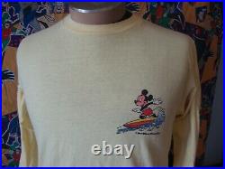 Vintage Mickey Mouse Walt Disney World Tropix Long Sleeve Surf T Shirt M