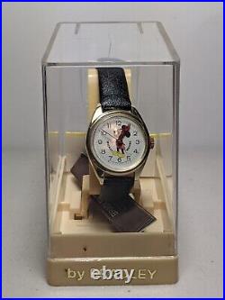 Vintage Official Walt Disney Mickey Mouse Wrist Watch By Bradley 1970s NIB
