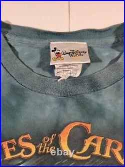 Vintage Pirates Of The Caribbean Walt Disney Tie Dye Shirt Size L Vtg