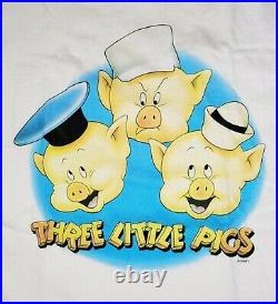 Vintage Promo Three Little Pigs Walt Disney Collection Shirt Large USA Made