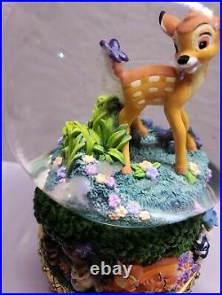 Vintage Rare Walt Disney Master Of Animation Bambi Musical Snow Globe