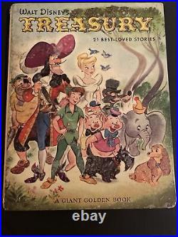 Vintage Simon and Schuster 1953 Walt Disney Treasury Giant Golden Book