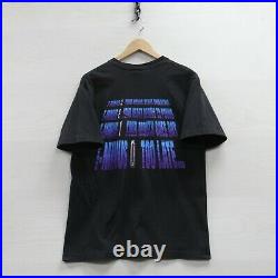 Vintage Space Mountain Walt Disney World T-Shirt Medium Black 90s Single Stitch