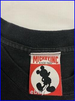 Vintage Space Mountain Walt Disney World T-Shirt Medium Black 90s Single Stitch