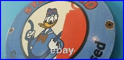Vintage Standard Gasoline Porcelain Donald Duck Walt Disney Service Pump Sign