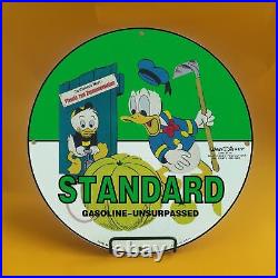 Vintage Standard Gasoline Porcelain Mickey Mouse Walt Disney Service Gas Sign037