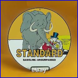 Vintage Standard Gasoline Porcelain Mickey Mouse Walt Disney Service Gas Sign045
