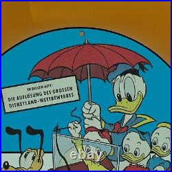 Vintage Standard Gasoline Porcelain Walt Disney Dog Duck Service Station Sign
